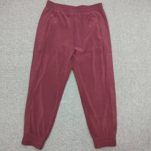 Zyia Active Joggers Womens XXL Fleece Pull On Pants Side Panels Maroon Pockets - Picture 1 of 9