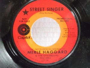 Merle Haggard,Capitol 4983,"Street Singer"US,7" 45, PROMO, Target labels,1970,M - Picture 1 of 2