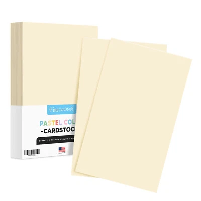 S SUPERFINE PRINTING 8.5 x 14" Cream Colored Cardstock, 67lb Vellum Bristol, Legal Size, 250 Sheets