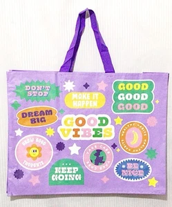 Good Vibes Reusable Shopping Bag For Life Recycled Wipe Clean Gift Bag Dream Big - Picture 1 of 7