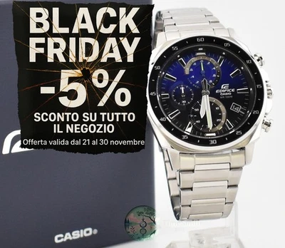 Orologio da Polso Casio Edifice EFV-600D-2AVUEF Cronografo in Acciaio WT: 100mt - Immagine 1 di 4