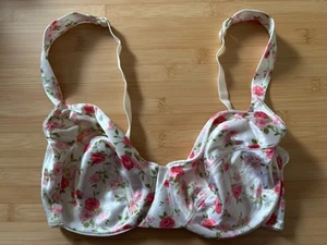 Victoria's Secret Satin Second Skin Floral Unlined Full Coverage Bra 34D - Picture 1 of 7