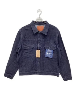 SASHIKO DENIM denim jacket Size: 42 Indigo Men D4549 - Picture 1 of 5