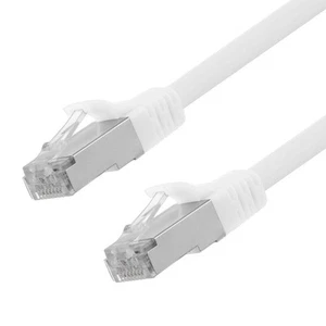 Ethernet Patch Cable CAT6A, S/FTP, 26AWG, 0.5 Ft, 5 pack, White - Afbeelding 1 van 4