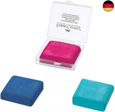 FABERCASTELL Faber Castell 127121 Knetgummi Radierer in Brombeer, Türkis, Lemon (insgesamt