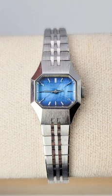 Reloj Octogonal Manual Rado Vintage Modelo 516 - Esfera Azul - Piezas/Reparación Foto 1 de 4