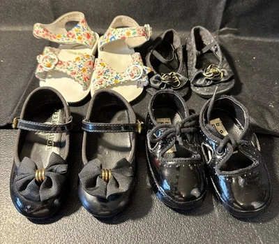 Lote de 4 pares de zapatos bebé infantil. Baby Deer, Stride-rite y Baby Nine. Usado Foto 1 de 4