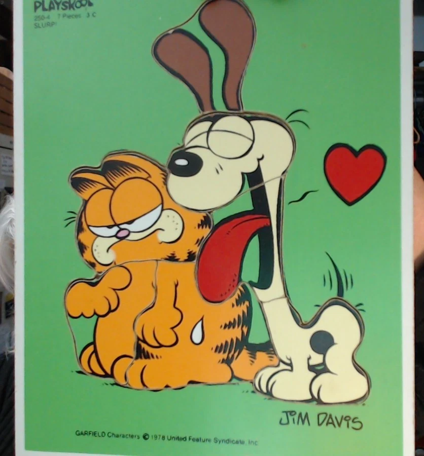1 rompecabezas de madera vintage de Playskool Garfield and Odie  Foto 1 de 1