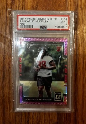 2017 Panini Donruss Optic Takkarist McKinley Pink PSA 9 Pop 2 None Higher - Image 1 of 2