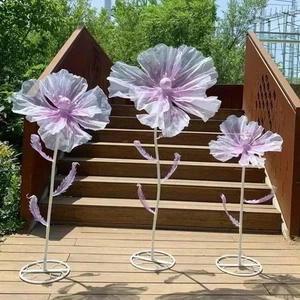 3pcs/set Organza Artificial Flowers with Stem Silk Flowers Photography Props - Picture 1 of 11
