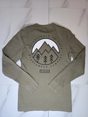 Columbia Sportswear Graphic Print Long Sleeved Tshirt Mens UK Size XS - Image 1 of 4