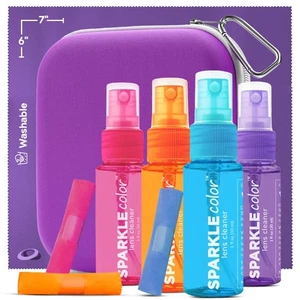 Sparkle Color Linsenreiniger Set: 4 Sprays, 4 Mikrofasertücher & Mehrzweckbeutel - Bild 1 von 30