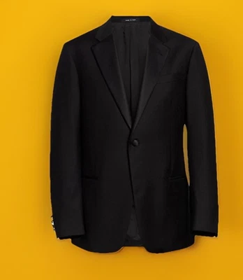 Emporio Armani G Line Plaid Black Tuxedo Dinner Jacket 58 EU BRAND NEW - Image 1 of 4