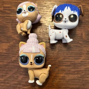 3 OMG LOL Surprise Pets Puppen 2 Katze 1 Hund - Bild 1 von 2
