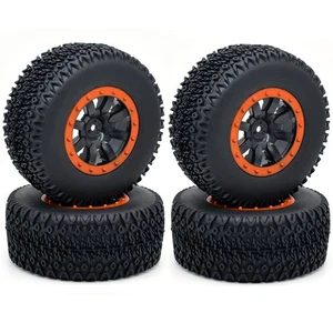 4 STÜCKE 110mm RC Auto Gummireifen Felgensatz für 1/10 Short Course Truck ARRMA - Bild 1 von 8