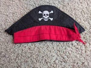Gymboree 2T-5T Black Felt Pirate Skull & Crossbones Hat Halloween - Picture 1 of 4