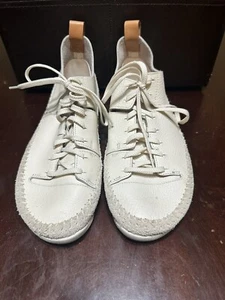 Clarks Originals Women’s Trigenic Flex 2 Vibram White Leather Trainers Size 9.5M - Picture 1 of 9