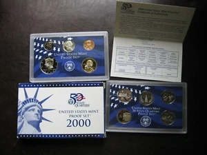 2000 US Clad Proof Set Stempelglanz! - Bild 1 von 7