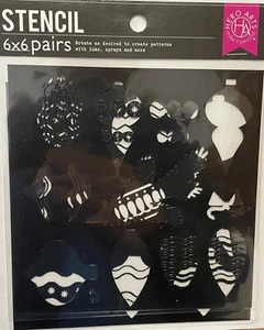 TIM HOLTZ COLLECTION Stencil Pairs HOLIDAY ORNAMENTS SA208 6"x6" - Picture 1 of 3