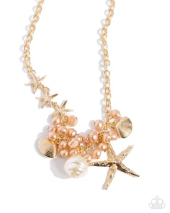 Paparazzi Cabo Coast Gold Necklace NWT - Picture 1 of 2