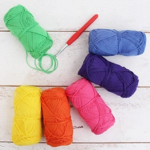 Threadart Crochet 100% Pure Cotton Yarn Sets | 16 Sets | #2 Yarn 165 yd skeins - Picture 1 of 25