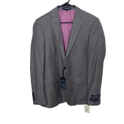 Zanetti Mens Notched Lapel One Button Blazer Sport Coat Jacket Gray Size 42 NWT - Image 1 of 4