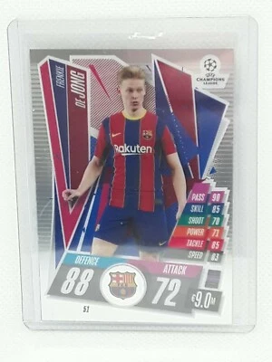 Frenkie de Jong Topps Chrome Match Attax UEFA Champions League #51 FC Barcelona - Image 1 of 2