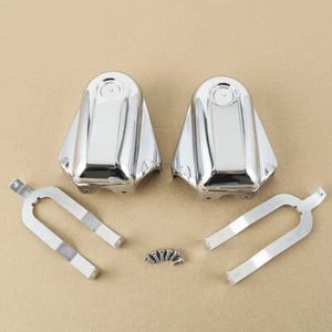 Chrome Rear Axle Covers Swingarm Cap Fit For Harley Softail FLSTN FLSTC - Picture 1 of 9