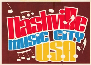Nashville Music City USA Greetings 4 x 6 Vintage Unposted Chrome PC - Picture 1 of 2