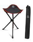 Camping Stool 3 Legged Hold up to 225lbs Portable Tripod Seat with Red 1 Pack