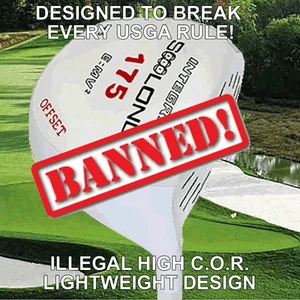 TAYLOR FIT WHITE MADE ILLEGAL NONCONFORMING ANTISLICE SLICE KILLER OFFSET DRIVER - Picture 1 of 9