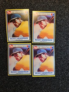 Rickey Henderson #27 1991 Post Cereal Oakland Athletics Lot Of 4 - Bild 1 von 2