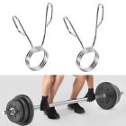 2Pcs Silver Gym Barbell Weight Spring Collar Lock Clips For Barbell Training