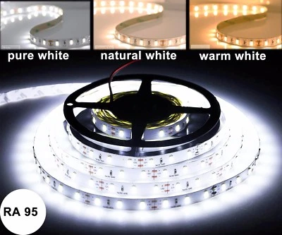 High Quality CRI 95 RA95 5M White 5630 SMD LED Flexible Strip 12V DC 300 LED  - Image 1 of 4