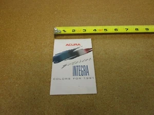 1991 Acura Integra Factory color paint chip exterior brochure folder - Picture 1 of 2