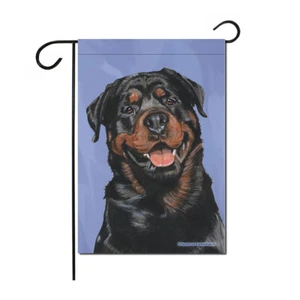 Rottweiler Garden Flag Double Sided 12" x 17" - Picture 1 of 1