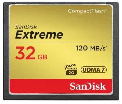 SanDisk 32GB Extreme CompactFlash Memory Card UDMA 7 Speed Up To 120MB - Image 1 of 3