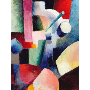 August Macke farbige Formenkomposition 1914 extra großes Kunstplakat - Bild 1 von 5