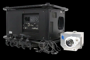 Barco HDX-W20 FLEX WUXGA DLP Projector (20,000 Lumens) w/ Extra Lamp, (4) Clamps - Picture 1 of 13