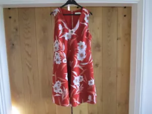 Ted Baker skater Dress floral woman's Size 3 UK 12 burnt orange £225 new VGC - Picture 1 of 4