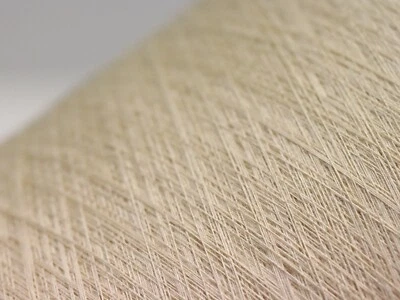 B03 (99€/kg) 100g 100% REINE SEIDE (TUSSAH) / PURE SILK NATUR (30/1) Zwirn Wolle - Bild 1 von 3