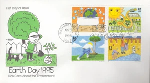 1995 FDC - Scott# 2951-54 - Día de la Tierra - Bloque de 4 - Artmaster - Imagen 1 de 1
