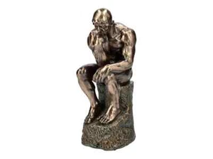 Rodin the Thinker Cold Cast Bronze & Resin Statue Sculpture - Picture 1 of 6