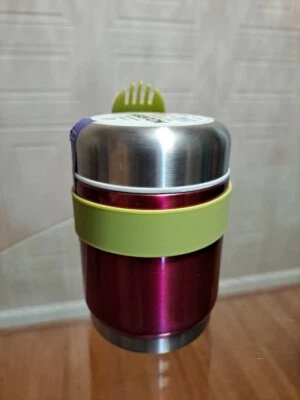 Frasco térmico de aço inoxidável com isolamento de parede dupla Manna Nomad 13,5 oz. Rosa - Imagem 1 de 4