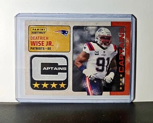 Tarjeta Deatrich Wise Jr. 2024 Panini Captains NFL #20 New England Patriots 1/351 - Imagen 1 de 2