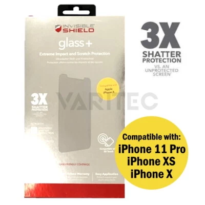 Zagg iPhone X XS 11 Pro Tempered Glass Screen Protector for iPhone 11 Pro XS X - Image 1 of 4