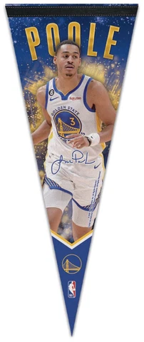Jordan Poole SIGNATURE SERIES Golden State Warriors NBA Premium Felt PENNANT Cover