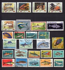 poissons un lot de 20 timbres /TE5361 - Bild 1 von 1