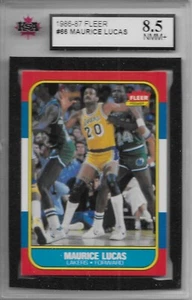 1986-87 FLEER BASKETBALL Maurice Lucas #66 KSA 8.5 NMM+ Los Angeles Lakers - Picture 1 of 2