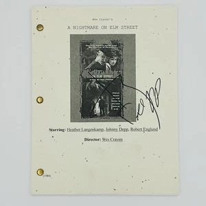Guión de terror Pesadilla en Elm Street firmado con autógrafo de Johnny Depp con certificado de autenticidad - Imagen 1 de 6